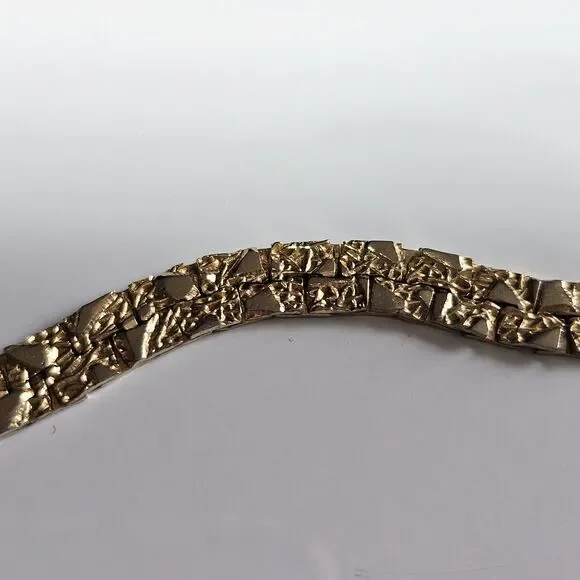 Vintage Trifari Gold Tone Thick Chunky Necklace 24" - Picture 8 of 15